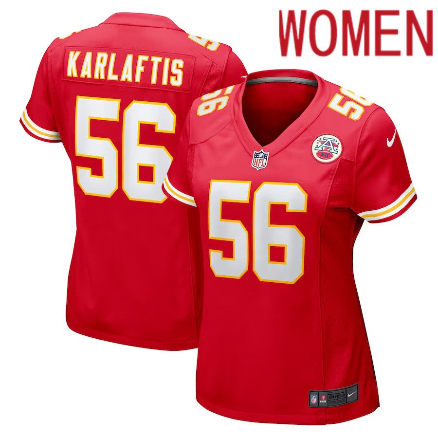 Women Kansas City Chiefs #56 George Karlaftis Nike Red Game Player NFL Jersey